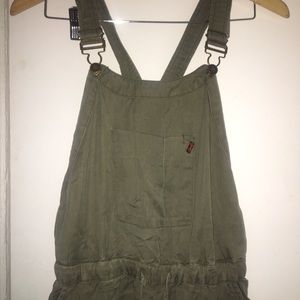 superdry olive green olveralls